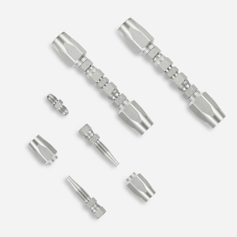 Solimeta 3pcs Hydraulic Hose Repair Kit - 1/4", 3/8", 1/2" ID Reusable Zinc-Plated Carbon Steel Fittings for R2/R16/R17/R19 Hoses, 4,000 PSI Emergency Fix - Image 2